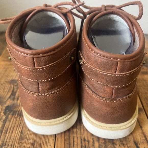 Levi's 501 Boys Youth Ankle Work Boots SZ 6 Brown British Tan Lightweight - Picture 4 of 10